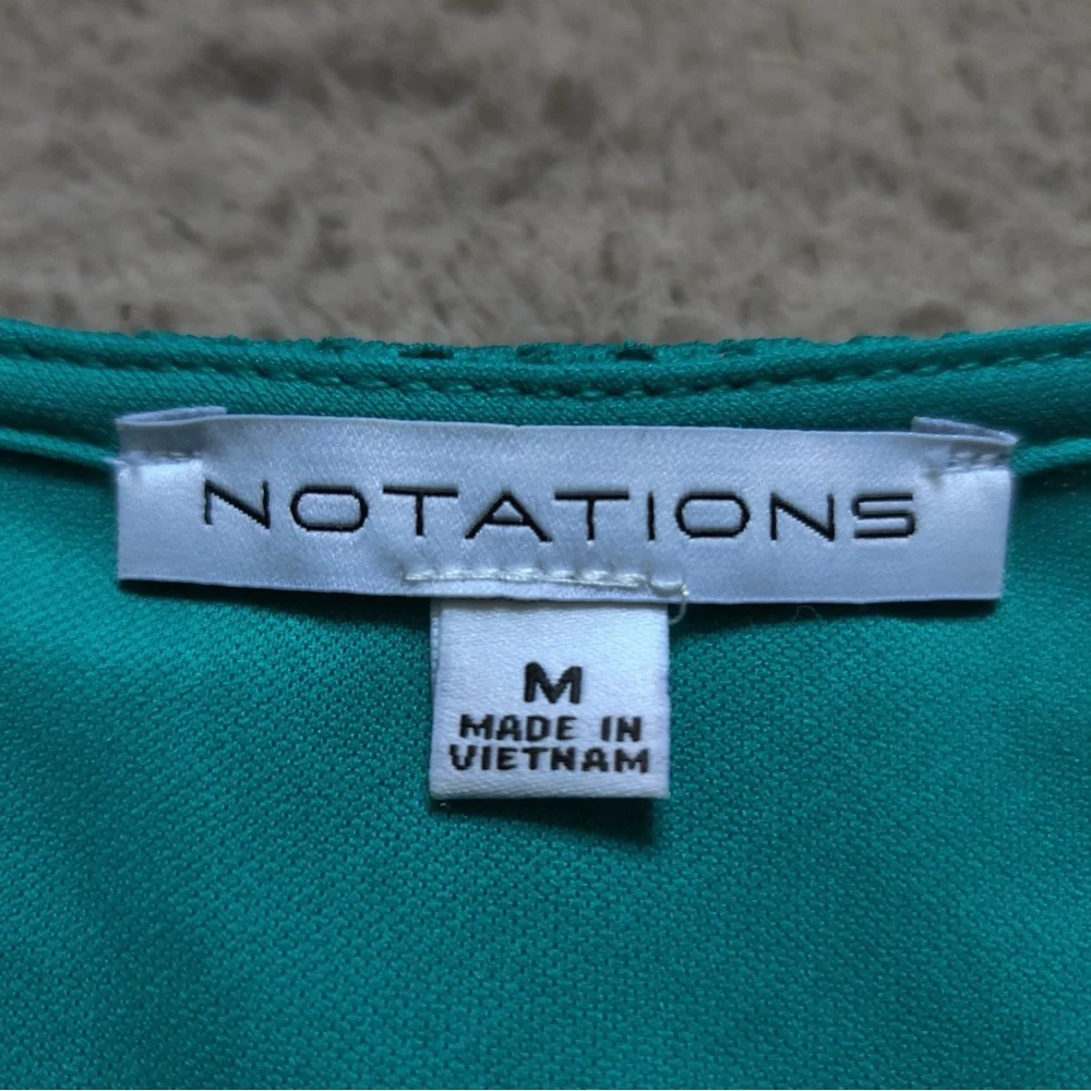 Notations Teal Turquoise Blue Green Lace Midi Dress Fit and Flare - Picture 2 of 6